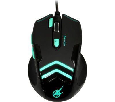 PORT DESIGNS Arokh X-2 Optical Gaming Mouse - Black & Green PORT DESIGNS Arokh X-2 Optical Gaming Mouse - Black & Green